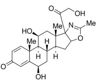 6&beta;-Hydroxy-21-desacetyl deflazacort (CAS 72099-45-7) - chemical structure image