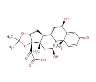 6&beta;-Hydroxy-21-oic Triamcinolone Acetonide (CAS 68263-02-5) - chemical structure image