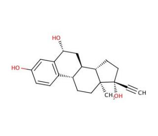 6β-Hydroxy Ethynyl Estradiol (CAS 56324-28-8) - chemical structure image