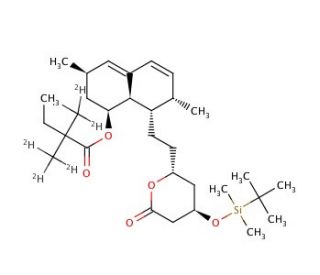 6(R)-[2-(8(S)-(2,2-Dimethyl-d6-butyryl)oxy]-2(S),6(R)-dimethyl-1,2,6,7,8,8a(R)-hexahydro-1(S)-naphthyl]ethyl-4(R)-(t-butyl-di