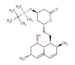 6(R)-[2-(8(S)-Hydroxy]-2(S),6(R)-dimethyl-1,2,6,7,8,8a(R)-hexahydro-1(S)-naphthyl]ethyl-4(R)-(t-butyl-dimethylsilyl)oxy-3,4,5