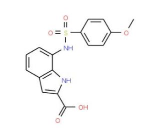 7-{[(4-Methoxyphenyl)sulfonyl]amino}-1H-indole-2-carboxylic acid (CAS 397245-05-5) - chemical structure image