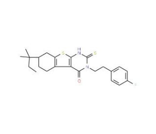 7-(1,1-Dimethyl-propyl)-3-[2-(4-fluoro-phenyl)-ethyl]-2-mercapto-5,6,7,8-tetrahydro-3H-benzo[4,5]thieno[2,3-d]pyrimidin-4-one