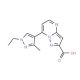 7-(1-Ethyl-3-methyl-1H-pyrazol-4-yl)-pyrazolo[1,5-a]pyrimidine-2-carboxylic acid - chemical structure image
