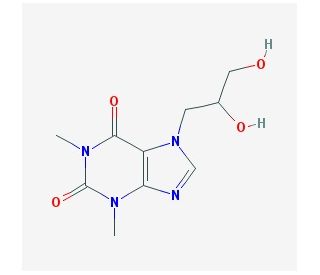 7-(2,3-Dihydroxypropyl)theophylline (CAS 479-18-5) - chemical structure image