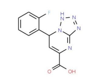 7-(2-Fluoro-phenyl)-4,7-dihydro-tetrazolo[1,5-a]-pyrimidine-5-carboxylic acid - chemical structure image