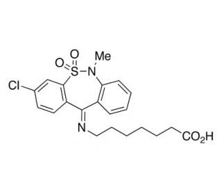 7-[(3-Chloro-6-methyl-5,5-dioxidodibenzo[c,f][1,2]thiazepin-11(6H)-ylidene)amino]heptanoic Acid (CAS 131206-48-9) - chemical