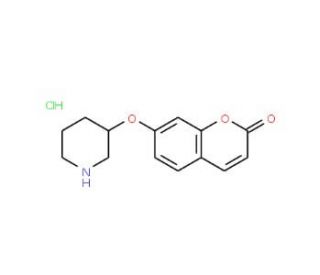 7-(3-Piperidinyloxy)-2H-chromen-2-one hydrochloride - chemical structure image