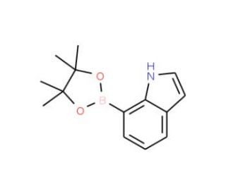 7-4,4,5,5-Tetramethyl)-1,3,2-dioxaborolan-2-yl)-1H-indole (CAS 642494-37-9) - chemical structure image