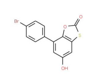 7-(4-Bromo-phenyl)-5-hydroxy-benzo[1,3]oxathiol-2-one - chemical structure image