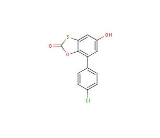 7-(4-Chloro-phenyl)-5-hydroxy-benzo[1,3]oxathiol-2-one (CAS 327078-55-7) - chemical structure image