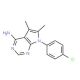 7-(4-chlorophenyl)-5,6-dimethyl-7H-pyrrolo[2,3-d]pyrimidin-4-amine (CAS 72578-33-7) - chemical structure image
