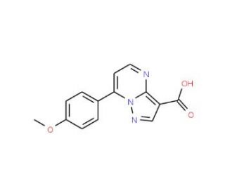 7-(4-Methoxy-phenyl)-pyrazolo[1,5-a]pyrimidine-3-carboxylic acid (CAS 861407-96-7) - chemical structure image