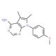 7-(4-methoxyphenyl)-5,6-dimethyl-7H-pyrrolo[2,3-d]pyrimidin-4-amine (CAS 72578-37-1) - chemical structure image