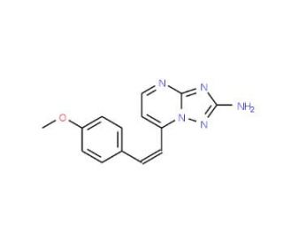 7-(4-Methoxystyryl)[1,2,4]triazolo[1,5-a]-pyrimidin-2-amine - chemical structure image