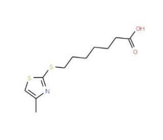 7-(4-Methyl-thiazol-2-ylsulfanyl)-heptanoic acid - chemical structure image