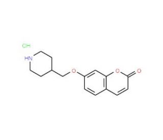 7-(4-Piperidinylmethoxy)-2H-chromen-2-one hydrochloride - chemical structure image