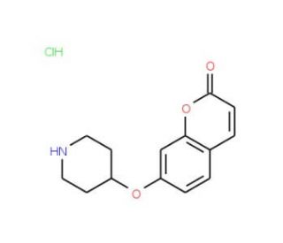 7-(4-Piperidinyloxy)-2H-chromen-2-one hydrochloride - chemical structure image