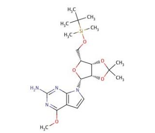 7-[5-O-[(1,1-Dimethylethyl)dimethylsilyl]-2,3-O-(1-methylethylidene)-&beta; -D-ribofuranosyl]-4-methoxy-7H-pyrrolo[2,3-d]pyrimidin