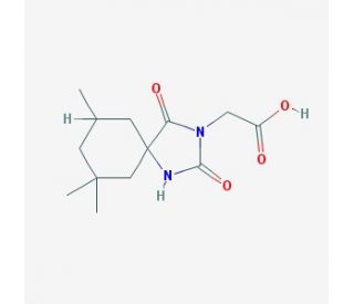 (7,7,9-trimethyl-2,4-dioxo-1,3-diazaspiro[4.5]dec-3-yl)acetic acid - chemical structure image