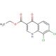 7,8-Dichloro-4-hydroxyquinoline-3-carboxylic acid ethyl ester (CAS 75001-53-5) - chemical structure image