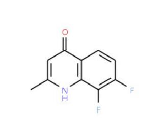 7,8-Difluoro-2-methylquinolin-4-ol (CAS 288151-45-1) - chemical structure image