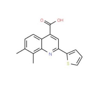 7,8-dimethyl-2-(2-thienyl)quinoline-4-carboxylic acid - chemical structure image