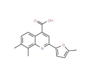7,8-dimethyl-2-(5-methyl-2-furyl)quinoline-4-carboxylic acid - chemical structure image