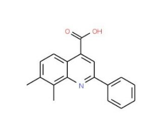 7,8-dimethyl-2-phenylquinoline-4-carboxylic acid - chemical structure image