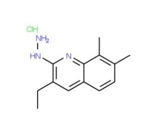 7,8-Dimethyl-3-ethyl-2-hydrazinoquinoline hydrochloride (CAS 1171061-75-8) - chemical structure image
