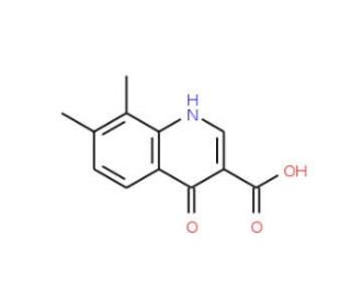 7,8-Dimethyl-4-hydroxyquinoline-3-carboxylic acid (CAS 53164-36-6) - chemical structure image
