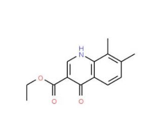 7,8-Dimethyl-4-hydroxyquinoline-3-carboxylic acid ethyl ester (CAS 53164-33-3) - chemical structure image