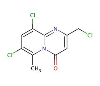 7,9-Dichloro-2-chloromethyl-6-methyl-pyrido[1,2-a]pyrimidin-4-one - chemical structure image