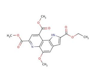 7,9-Dimethoxycarbonyl-2-ethoxycarbonyl-5-methoxy-1H-pyrrolo-[2,3-f]quinoline - chemical structure image
