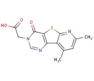 (7,9-dimethyl-4-oxopyrido[3&prime;,2&prime;:4,5]thieno[3,2-d]pyrimidin-3(4H)-yl)acetic acid - chemical structure image