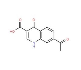 7-Acetyl-4-oxo-1,4-dihydro-quinoline-3-carboxylic acid - chemical structure image