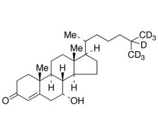 7&alpha;-Hydroxy-4-cholesten-3-one-d7 (CAS 3862-25-7 (unlabeled)) - chemical structure image