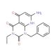 7-Amino-1-benzyl-3-ethyl-1H,8H-pyrido[2,3-d]pyrimidine-2,4,5-trione - chemical structure image