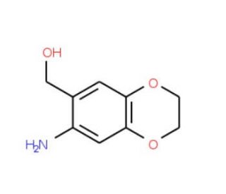 (7-Amino-2,3-dihydro-benzo[1,4]dioxin-6-yl)-methanol - chemical structure image
