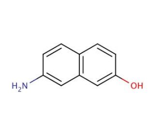 7-amino-2-naphthol (CAS 93-36-7) - chemical structure image