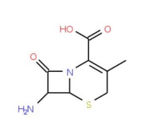 7-Amino-3-methyl-8-oxo-5-thia-1-aza-bicyclo[4.2.0]oct-2-ene-2-carboxylic acid (CAS 26395-99-3) - chemical structure image