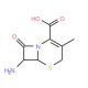 7-Amino-3-methyl-8-oxo-5-thia-1-aza-bicyclo[4.2.0]oct-2-ene-2-carboxylic acid (CAS 26395-99-3) - chemical structure image