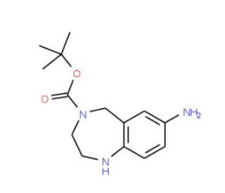 7-Amino-4-Boc-2,3,4,5-tetrahydro-1H-benzo[e][1,4]diazepine (CAS 886364-45-0) - chemical structure image