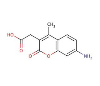 7-Amino-4-methyl-3-coumarinylacetic acid (CAS 106562-32-7) - chemical structure image