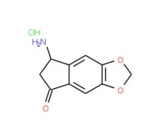 7-Amino-6,7-dihydro-5H-indeno[5,6-d][1,3]dioxol-5-one hydrochloride - chemical structure image