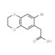 (7-bromo-2,3-dihydro-1,4-benzodioxin-6-yl)acetic acid (CAS 98947-00-3) - chemical structure image