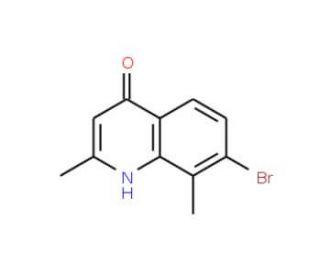 7-Bromo-2,8-dimethylquinoline-4-ol (CAS 1189106-80-6) - chemical structure image