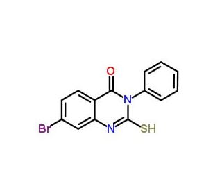 7-bromo-2-mercapto-3-phenylquinazolin-4(3H)-one - chemical structure image