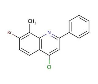 7-Bromo-4-chloro-8-methyl-2-phenylquinoline (CAS 1189106-66-8) - chemical structure image