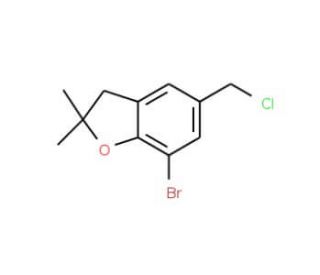 7-bromo-5-(chloromethyl)-2,2-dimethyl-2,3-dihydro-1-benzofuran - chemical structure image